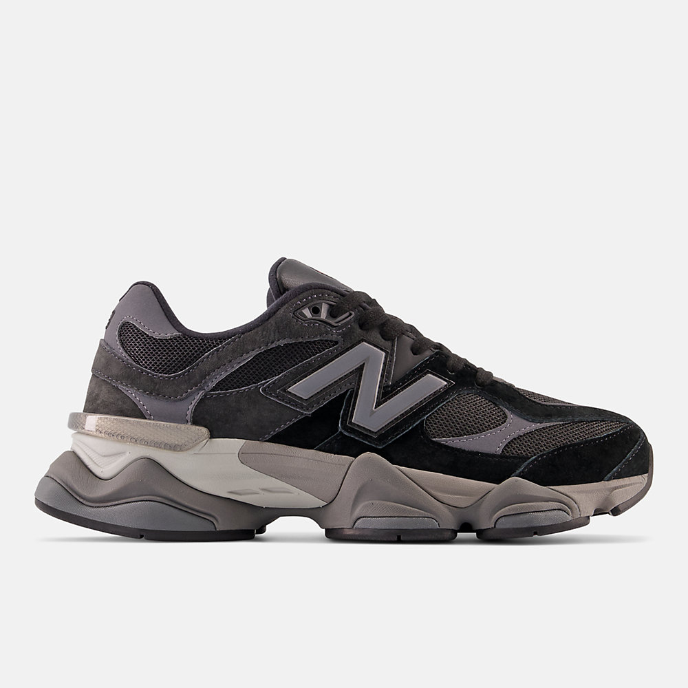 New Balance 9060 Shoes Black with Castlerock and Rain Cloud